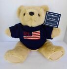 Vintage 1996 Ralph Lauren Polo Sport Teddy Bear Plush Flag Knit Sweater NWT