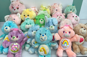 VTG LOT 20 Care Bears Plush Dolls Cousins Toys Love a Lot Share Grumpy Fun Shine
