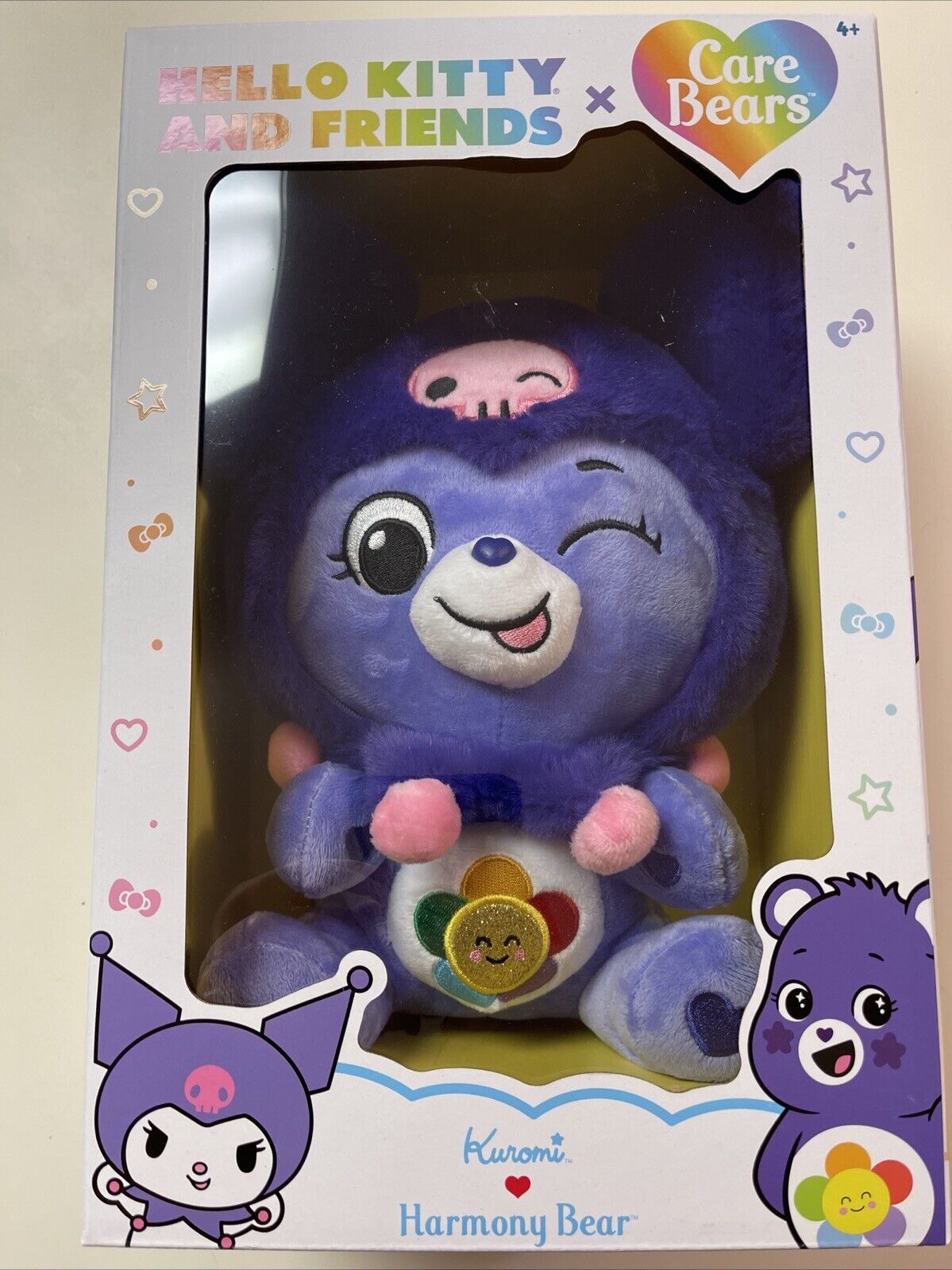 Kuromi x Harmony Bear 10” Hello Kitty & Friends x Care Bears Brand New