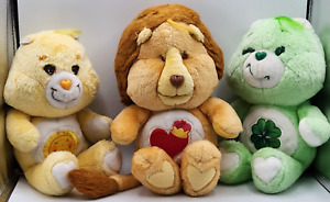 VINTAGE Kenner CARE BEAR Cousins Brave Heart Lion, Sunshine Bear, Good Luck Bear