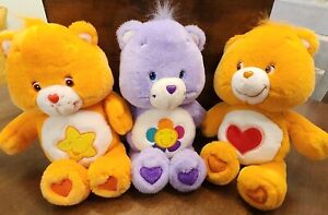 Care Bear Harmony Tenderheart Laugh A Lot Talking 13”  Plush lot Purple Orange