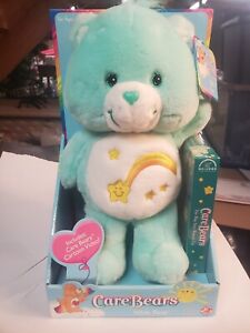 NEW NRFB 2003 Care Bears 13” Plush BEDTIME BEAR with VHS Sealed Cartoon Video