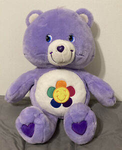 Vintage 2003 Care Bears Jumbo Harmony Bear Stuffed Animal Plush Play Along 26”