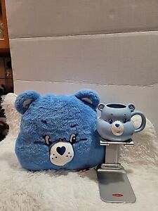 Care Bears  Head Grumpy Plush Pillow in Blue, W/ Mug Brand New ? Bundle