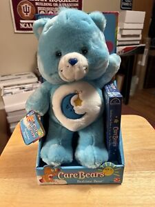 NEW 2002 Care Bears Plush BEDTIME BEAR with VHS Sealed Cartoon Video