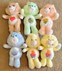 Vintage Kenner Care Bear Lot Of 6 Plush 1983 - Good Luck, Birthday, Tenderheart