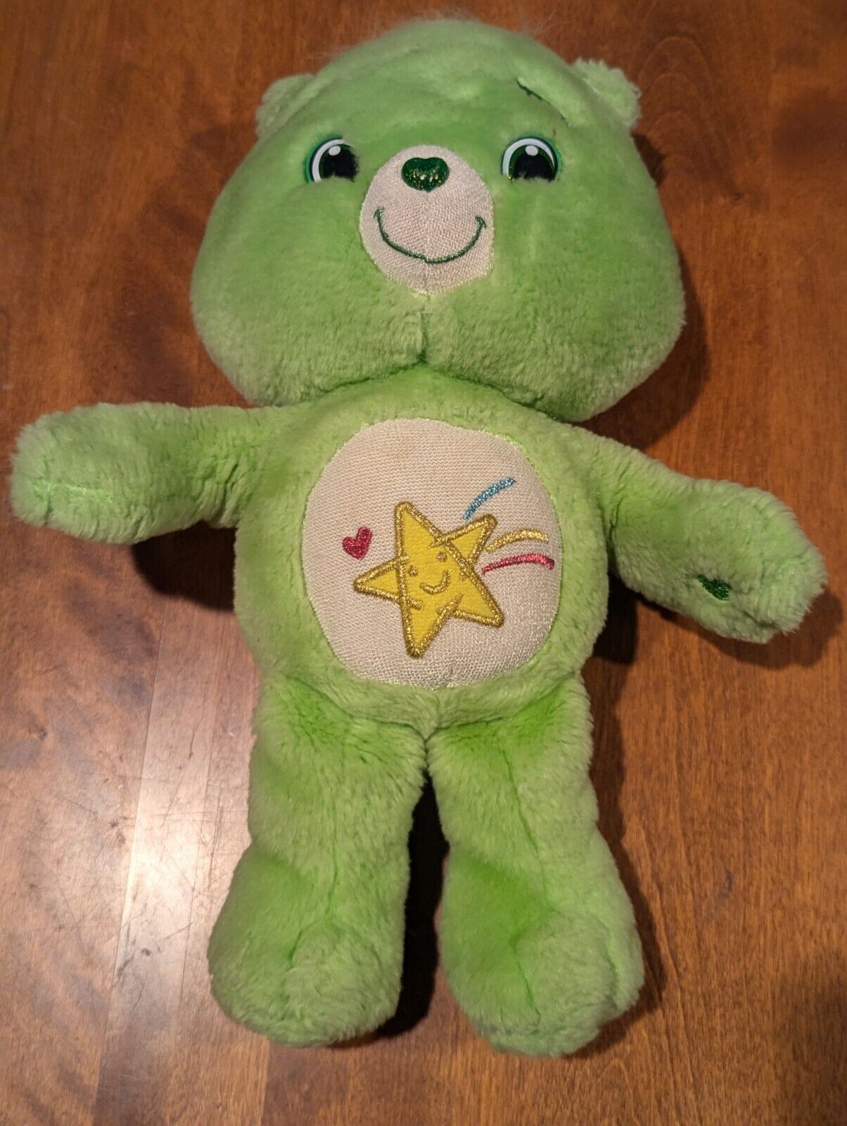 2007 Care Bears Oopsy Bear 13" Plush Green Bear with Shooting Star