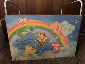 Vintage Care Bears Cart Toy Box American Toy Furniture Company Rare 1980s Decor