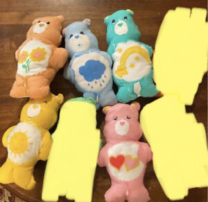 Lot Of 5 - Vintage 1980s Care Bears Craft Cut Out Stuffed Plush Pillows Toys