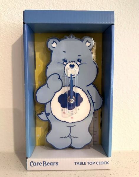 NEW Rare Care Bears Grumpy Bear Analog Table Clock