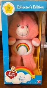 CARE BEARS 20TH ANNIVERSARY CHEER BEAR COLLECTORS EDITION WITH TAGS NEVER OPENED