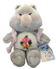 Vintage 1983 Kenner Care Bears Grams Grandma 15" Gray Plush Stuffed Animal Tag