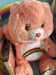 Fluffy & Floppy Cheer Bear Care Bear w/ DVD NIB Strawberry Scented