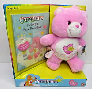 Vintage Care Bears Baby Tugs Pink Bear 2003 NIP with Book Pre-Owned