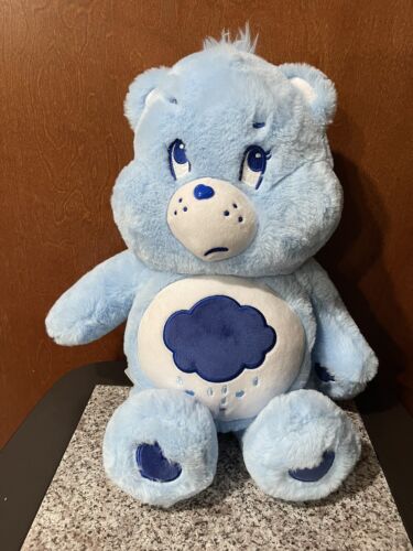 16” Jumbo Large Blue Grumpy Care Bears Plush 2023 Miniso Vintage Style Series