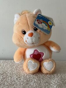 2003 20th Anniversary Care Bears Orange PROUD HEART CAT Cousin 8“ Plush New Tag