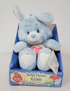 J-736 VINTAGE 1980'S KENNER CARE BEARS SWIFT HEART RABBIT WITH BOX