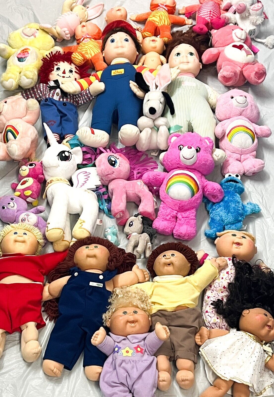 New ListingRESERVED Huge 80s Plush Lot Vintage to Now Cabbage Patch Kids Care Bears MLP EUC