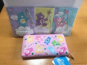 Care Bear Long wallet & Pop-up Birthday Card Set New Item Very Cute from Japan