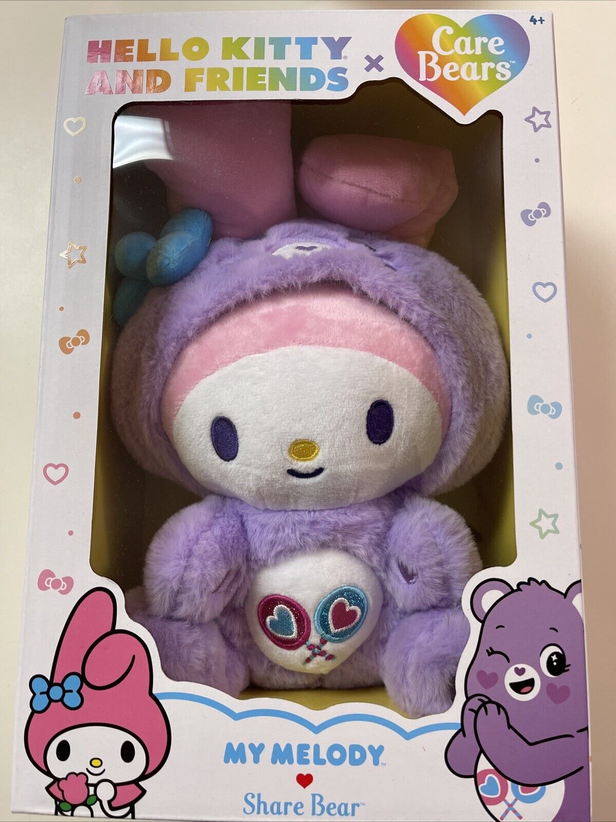 My Melody x Share Bear Hello Kitty & Friends X Care Bears 10” Plush Brand New