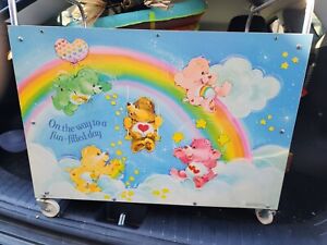 Vintage Care Bears Cart Toy Box American Toy Furniture Company Rare 1980s Decor