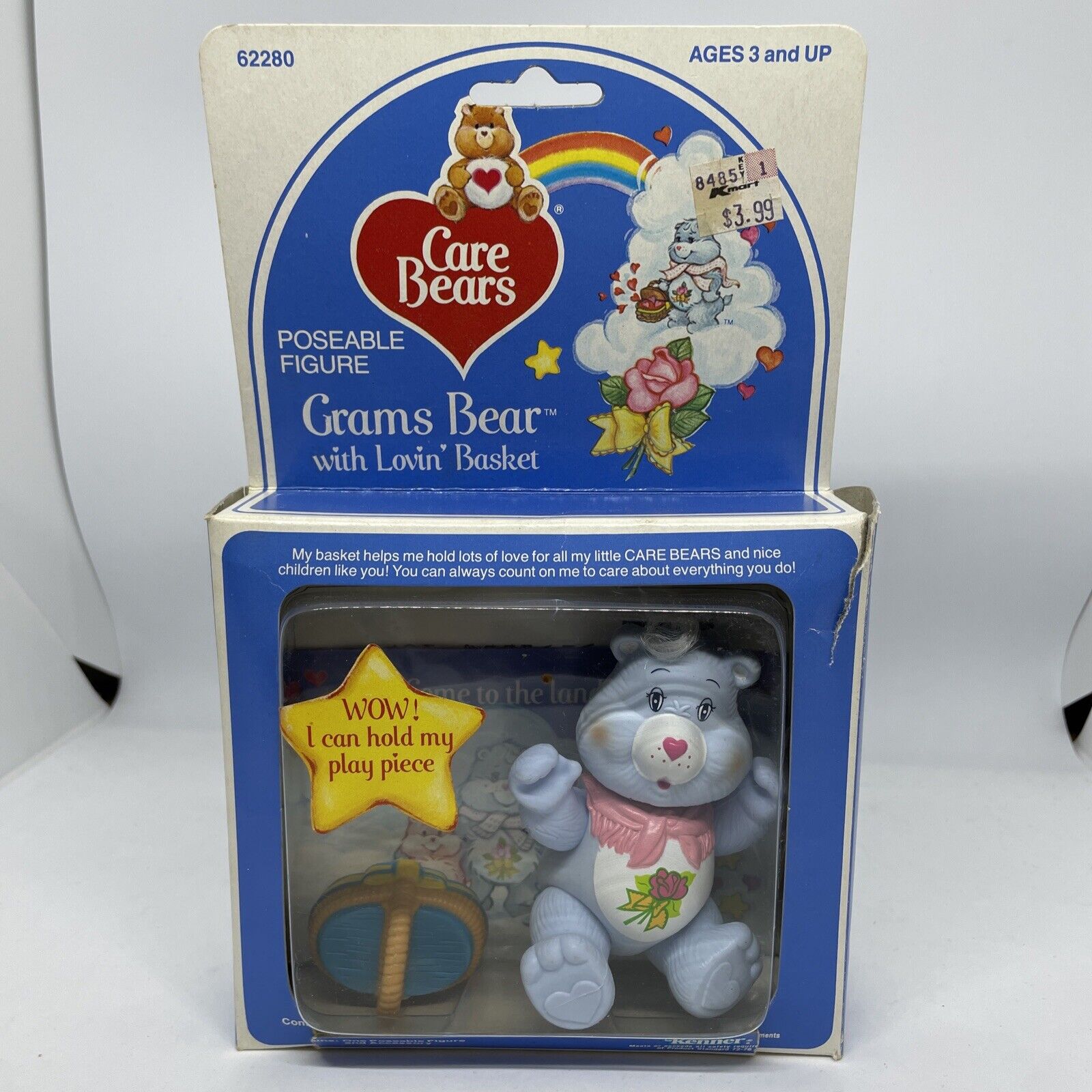 1983 Vintage Grams Bear With Lovin Basket Poseable Figure Open Box.
