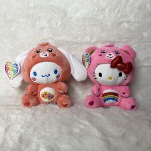 Sanrio Hello Kitty X Care Bears Cheer Bear Cinnamoroll Love-a-lot Bear Plush Set