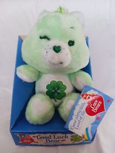 Vintage 1984 Kenner Care Bears Plush Good Luck Bear, in Original Box with Tag