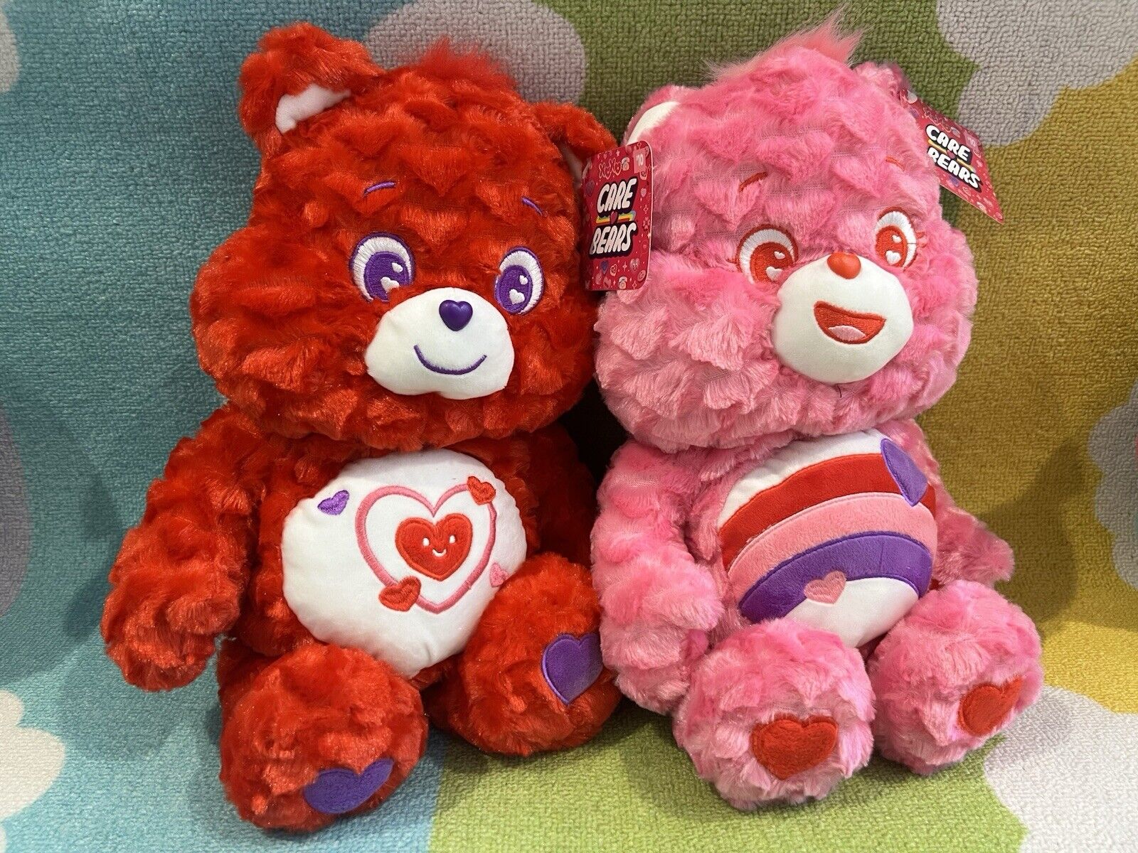 Popshelf Care Bears NWT 2025 Valentines Cheer and All My Heart Bear 16” Plush