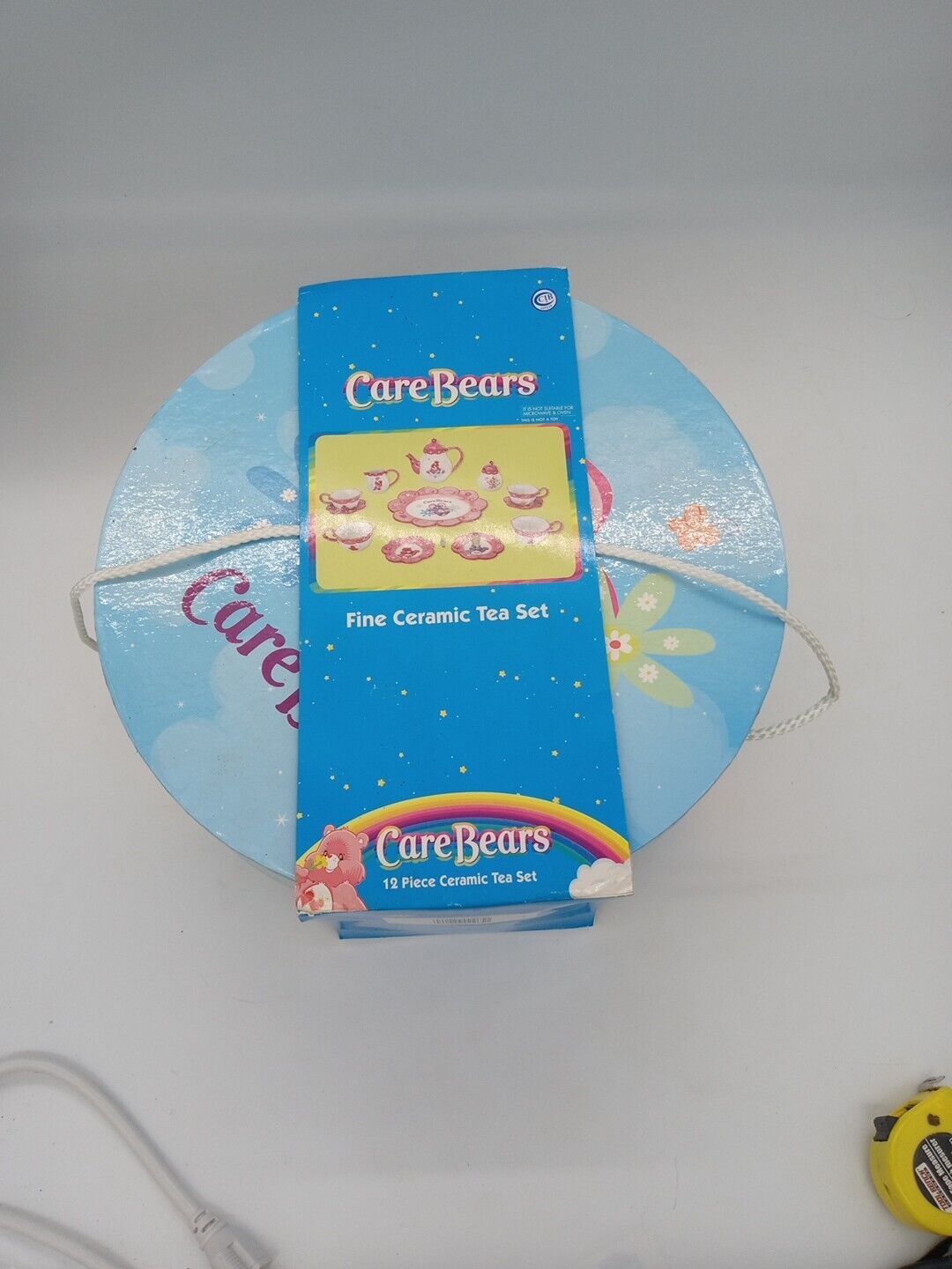 Care Bears Tea Set Brass Key Keepsakes 12 Pc Set w/ Cups, Saucers, Platter, NEW!
