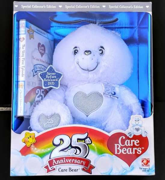 Care Bears 25th Anniversary Tenderheart Plush White Silver Swarovski Crystal Eye