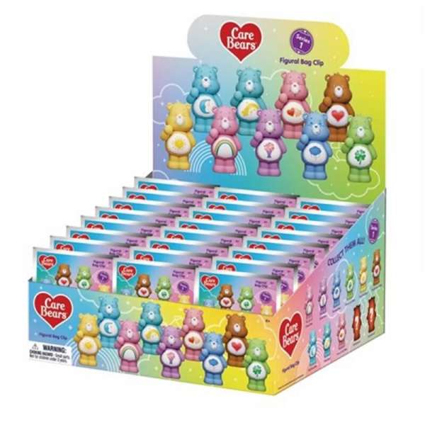 3D Figural Foam Bag Clip Care Bears Series 1  Minis Blind Box [24 Packs]