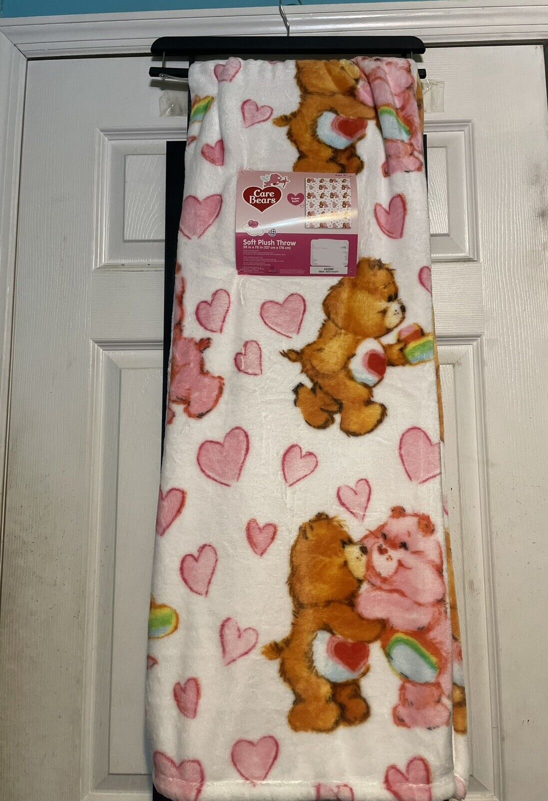 Care Bears Plush Throw Blanket Carebears 60x90 Inches NEW 2024 Hearts Valentines