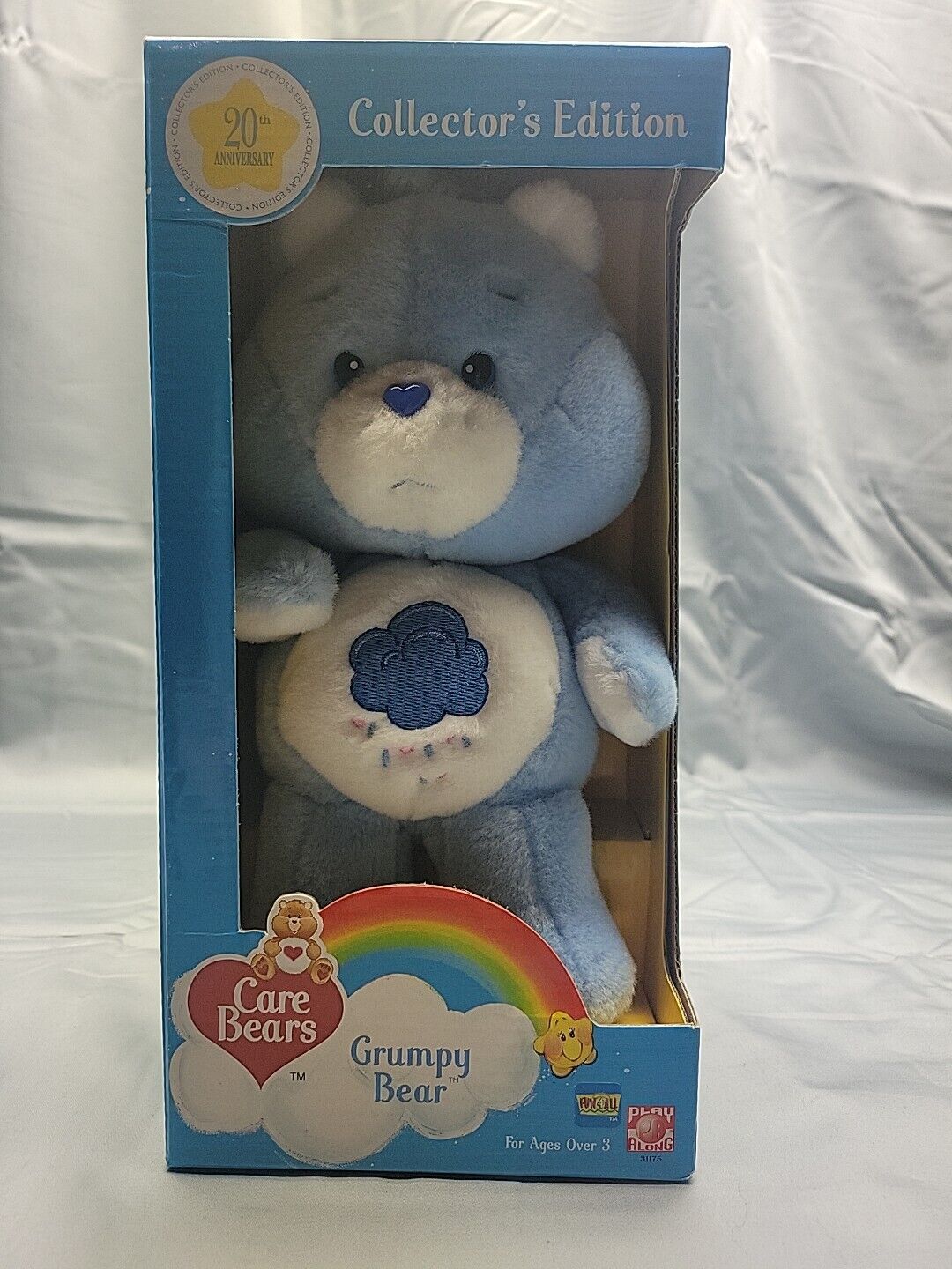 Vintage Care Bear 2002 Grumpy Bear Cloud 20th Anniversary NIB