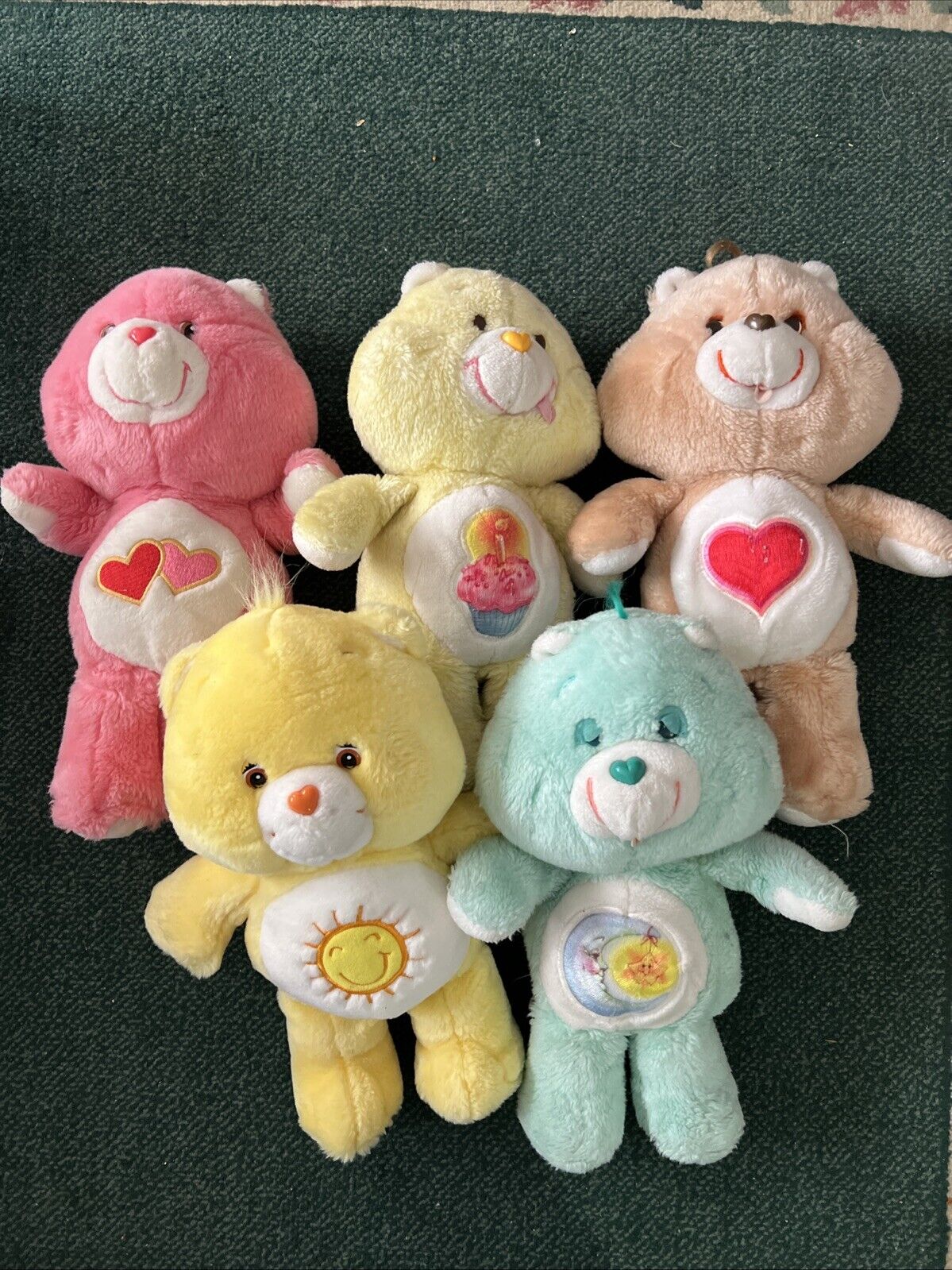 Lot of 5 Vintage Care Bears Plush 14”