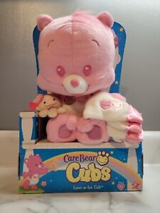 Play Along Care Bear Cubs Love-a-lot Cub 2006 W/Box , Hearts Baby Doll,  Blanket
