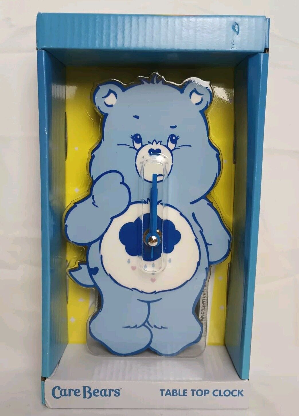 NEW Rare Care Bears Grumpy Bear Analog Table Clock