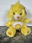 CARE BEARS Funshine Comfy BEAR 8”  Series 12 New W/Tags  Yellow Fluffy