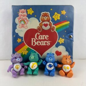 Kenner Care Bears Case and 4 PVC Posable Figures 80's Vintage