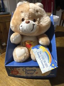 Care Bears Vintage 1980s 13” Champ Bear NRFB Boxed