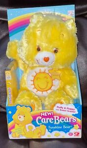 2006 Care Bears Fluffy & Floppy 12” Plush Funshine Bear w/ DVD - NEW in BOX