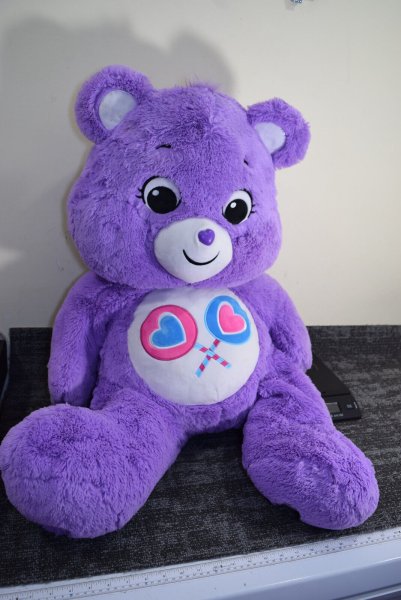 Care Bears Jumbo Share Bear Purple Lollipops Plush 36" Costco 2020 RARE