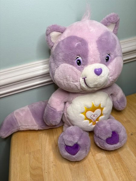 New ListingCare Bear Jumbo Vintage Bright Heart Raccoon