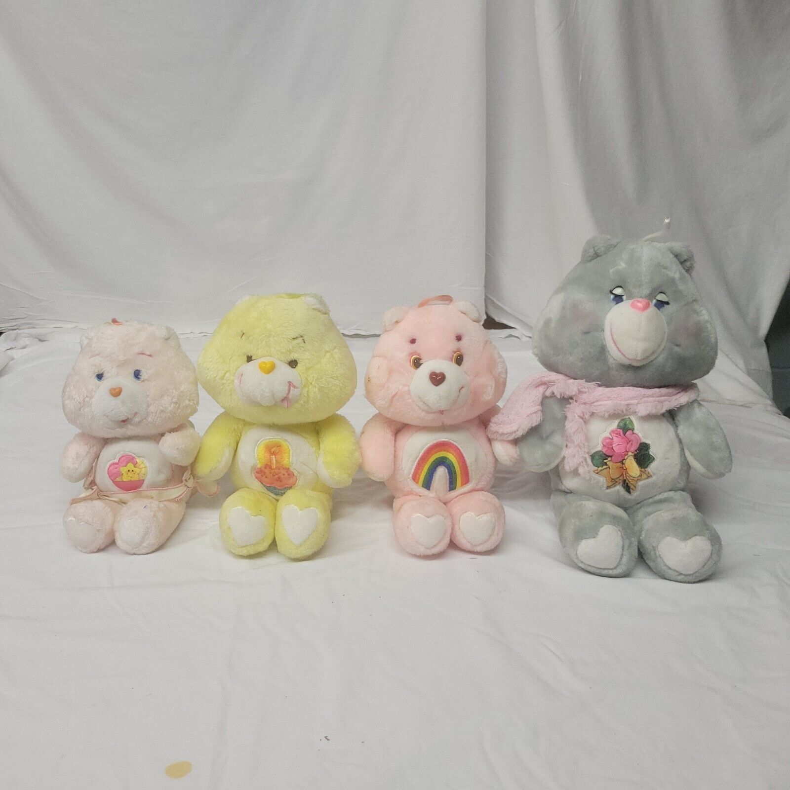 Vtg 1983 Care Bears Plush lot of 4 Grams baby hugs birthday cheer bears stuffed