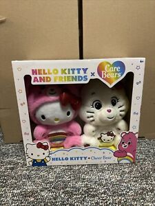 IN HAND Hello Kitty and Friends x Care Bears Cheer Bear Box Set Plush FAST SHIP