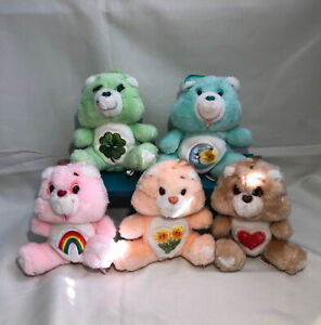 Vintage 1980s Random LOT of 5 Kenner Care Bears Plush Stuffed Animals Small 6”