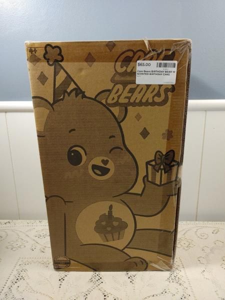 Care Bears BIRTHDAY BEAR 16" SCENTED BIRTHDAY CAKE PLUSH NEW IN ORIGINAL BOX!