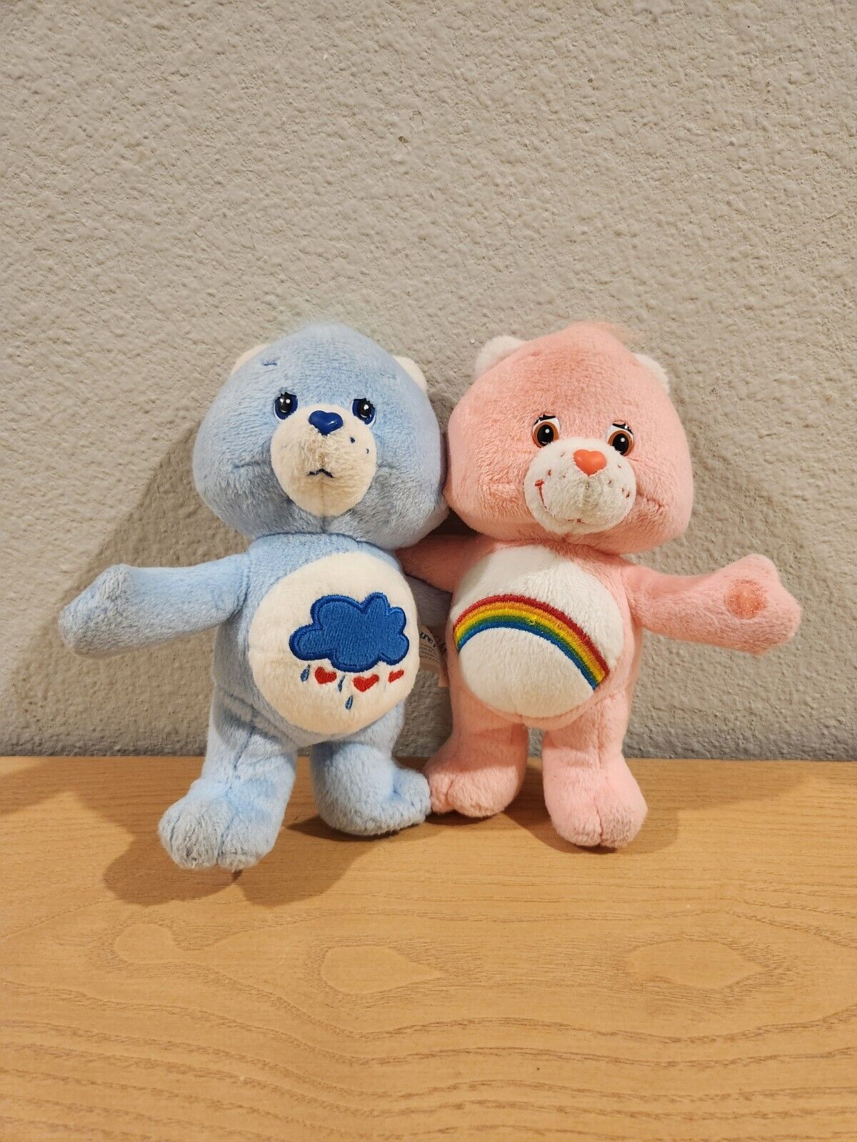 Vintage 2002 Care Bear Set Cheer Bear And Grumpy Bear Hugging Bears