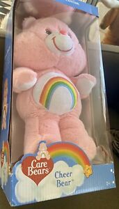 Care Bears Cheer Bear 35th Anniv Collector's Pink Plush Rainbow NEW IN BOX