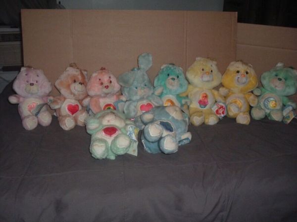 10 Vintage 80’’s Care Bears & Cousins Plush Lot Kenner w/ TAGS GRUMPY LAMB BEDTI